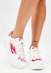Paired Flames Chunky Sneakers