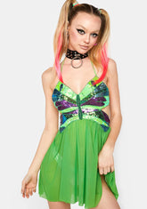 Playa Dreamin' Butterfly Dress- Green