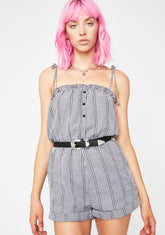 In The Hamptons Gingham Romper