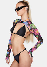 Sonic Bloom Mesh Shrug