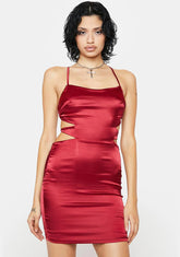 Hot Tend To Obsess Satin Mini Dress