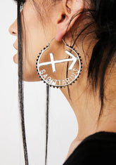 Reppin' Sagittarius Hoop Earrings