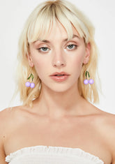 Lilac Sweet Tart Cherry Earrings