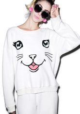 Happy Cat Oversized Sweatshirt
