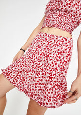 Red Butterfly Gaelle Mini Skirt