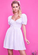 Halo Wrangle Me Puff Sleeve Mini Dress