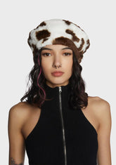 Chocolate Endless Adventure Faux Fur Beret