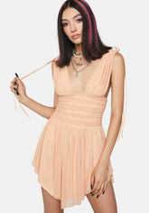 Nude Divine Nature Mini Dress