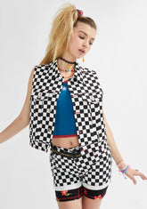 Having Fun Yet Checkered Vest