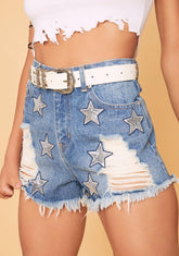 Country Dreamin' Star Denim Shorts