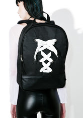 Crossed Wires Lace-Up Backpack