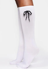 Angel Pretty Prezzies Bow Crew Socks