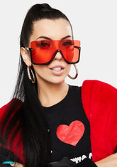 Hot Broken Promises Oversized Sunglasses