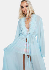 Sky Walking On Air Marabou Robe