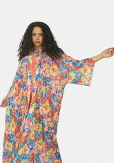 True Spring State Of Mind Floral Mesh Robe