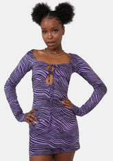 Desert Terrain Purple Delray Mini Dress