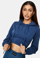 The Cobalt Cropped Hoodie