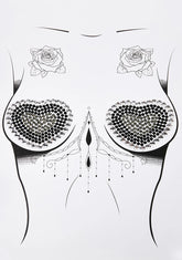 Crystal Heart Pasties