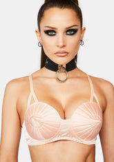 X Bettie Page Peach Bullet Bra