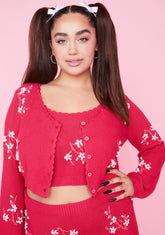 Plus Blossomed Mind Cardigan Set