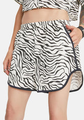 Wild Frenzy Zebra Print Shorts