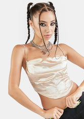 Creamy Satin Cami Top