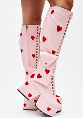 Pink Isn't She Lovely Knee High Boots