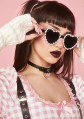 Love That Glistens Heart Sunglasses