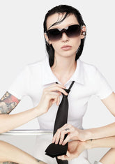 Chunk Black Oversized Sunglasses