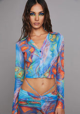 Trippy Charmer Mesh Shirt