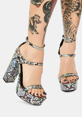 Toxic Tendencies Snakeskin Heels
