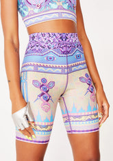 Logic Lattice Unisex Biker Shorts