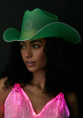 Green Light Up Cowboy Hat