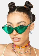 Green Cat Eye Color Therapy Glasses