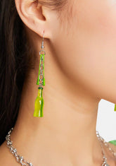 Lime Safety Soda Drop Earrings