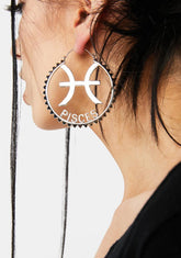 Reppin' Pisces Hoop Earrings