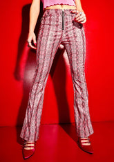 Now We're Jammin' Snake Print Cigarette Trousers
