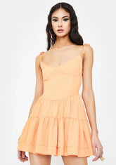 Orange Bijou Mini Dress