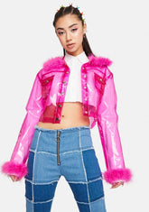 Planet Her Vinyl Trucker Jacket