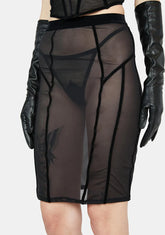 Sara Lace Up Pencil Skirt