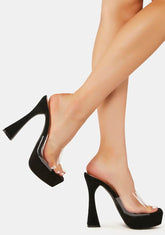 Wicked Winks And Kisses Clear Heels