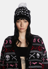 Ouija Pom Pom Beanie