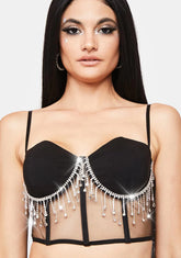 Rich Taste Rhinestone Corset Top