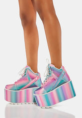 Qozmo Prizmatic Pastel Platform Sneakers