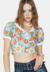 Just Add Sunshine Crop Shirt