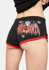 Hail Santa Graphic Booty Shorts