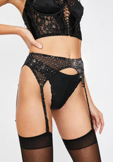Love Songs Rhinestone Garter Belt
