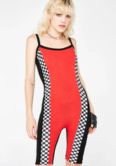 Speed Up BB Checkered Romper