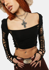 Beware Of Fairies Cut-Out Top