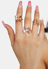 Spring Flutters Ring Set